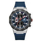 Beverly Hills Polo Club Men's Multifunction Watch with Dark Blue Dial and Blue Silicone Band, BP3784X.399