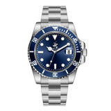 Beverly Hills Polo Club Men's Analog Watch, Blue Dial  With Silver Stainless Steel Band, BP3791X.390
