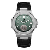 Beverly Hills Polo Club Men's Multifunction Watch with Green Dial and Black Leather Band, BP3792X.371