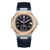 Beverly Hills Polo Club Men's Multifunction Watch with Dark Blue Dial and Blue Leather Band, BP3792X.599