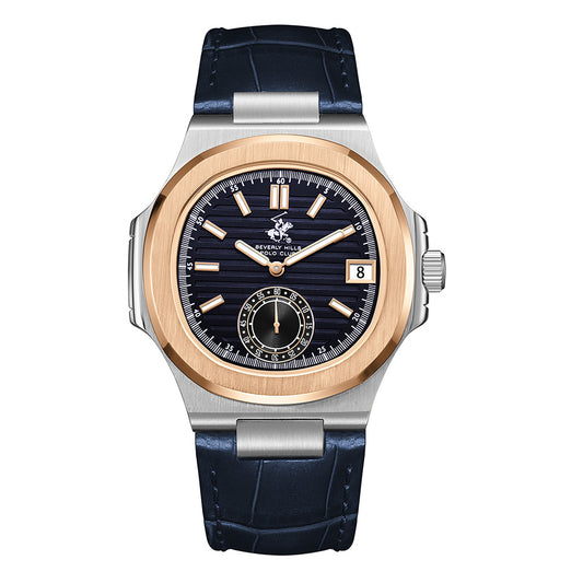 Beverly Hills Polo Club Men's Multifunction Watch with Dark Blue Dial and Blue Beverly Hills Polo Club Band, BP3792X.599