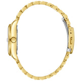 Beverly Hills Polo Club Women's Date Analog Watch with White Mother of Pearl Dial and Gold Stainless Steel Band, BP3801X.120