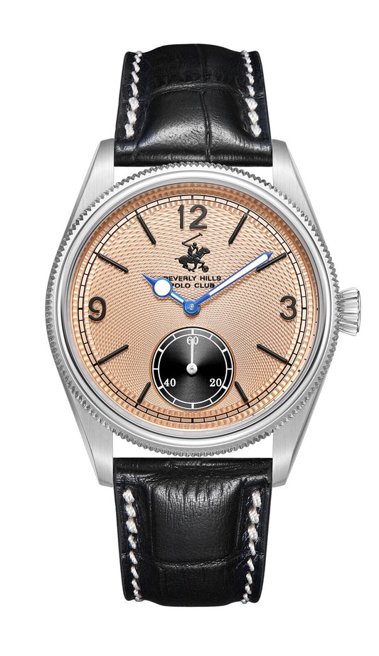 Beverly Hills Polo Club, Men's, Analog Watch, Black Dial, with Leather Band, BH-BP3807X.381