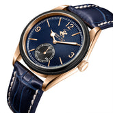 Beverly Hills Polo Club Men's Slim Analog Watch, Dark Blue Dial With Blue Leather Strap, BP3807X.599