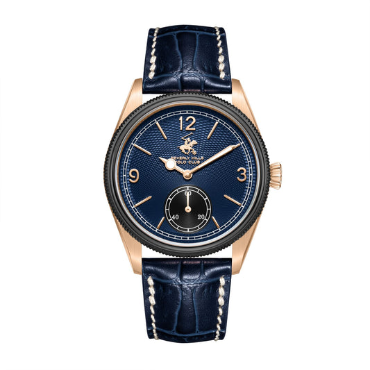 Beverly Hills Polo Club, Men's, Analog Watch, Blue Dial, with Leather Band, BH-BP3807X.599