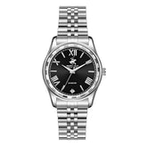 Beverly Hills Polo Club Women's Analog Watch, Black Dial  With Silver Stainless Steel Band, BP3808C.350