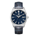 Beverly Hills Polo Club Men's Analog Watch, Blue Dial  With Blue Leather Strap, BP3811X.399