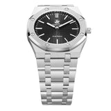 Beverly Hills Polo Club Men's Slim Analog Watch, Gun Black Dial With Silver Metal Band, BP3825X.350