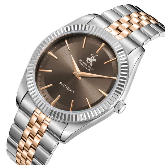 Beverly Hills Polo Club, Men's, Analog Watch, Brown Dial, with Stainless Steel Band, BH-BP3830X.560