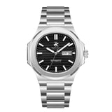 Beverly Hills Polo Club Men's Automatic Watch, Black Dial  With Silver Stainless-Steel Band, BP3835X.350