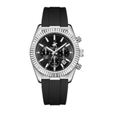 Beverly Hills Polo Club Men's Analog Watch, Gun Dial Multi-Function With Black Silicon Strap, BP3836X.361