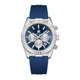 Beverly Hills Polo Club Men's Analog Watch, Blue Dial Multi-Function With Blue Silicon Strap, BP3836X.399