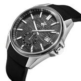 Beverly Hills Polo Club Men's Analog Watch, Black Dial Multi-Function With Black Silicon Strap, BP3837X.361