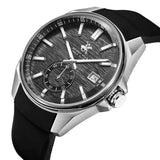 Beverly Hills Polo Club Men's Analog Watch, Black Dial Multi-Function With Black Silicon Strap, BP3837X.361