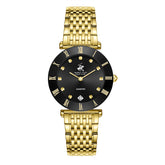 Beverly Hills Polo Club Women's Analog Watch, Black Dial  With Golden Stainless Steel Band, BP3839C.150
