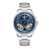 Beverly Hills Polo Club Men's Automatic Watch, Blue Dial Multi-Function With Silver Stainless-Steel Band, BP3848X.390