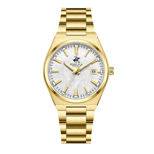 Beverly Hills Polo Club, Men's, Analog Watch, Silver Dial, with Stainless Steel Band, BH-BP3851X.120