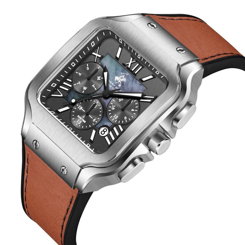 Beverly Hills Polo Club, Men's, Analog Watch, Brown Dial, with Leather Band, BH-BP3854X.364