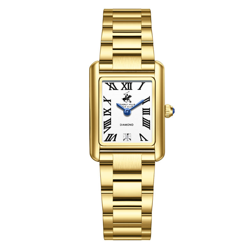 Beverly Hills Polo Club, Men's, Analog Watch, Gold Dial, with Stainless Steel Band, BH-BP3860C.130