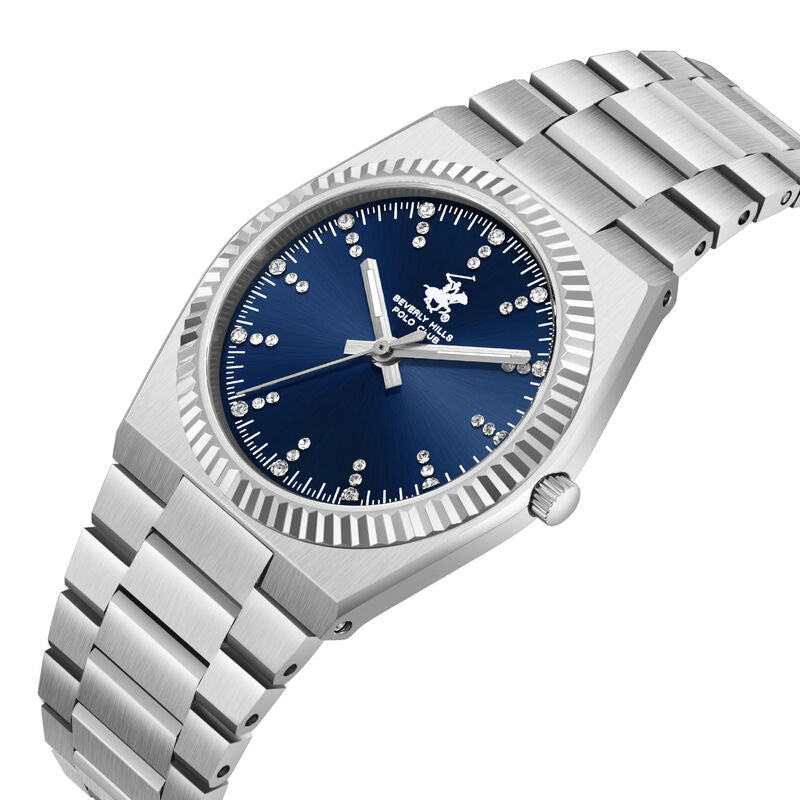Beverly Hills Polo Club, Men's, Analog Watch, Blue Dial, with Stainless Steel Band, BH-BP3862X.390