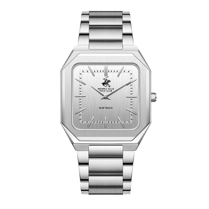 Beverly Hills Polo Club, Men's, Analog Watch, Silver Dial, with Stainless Steel Band, BH-BP3864X.330