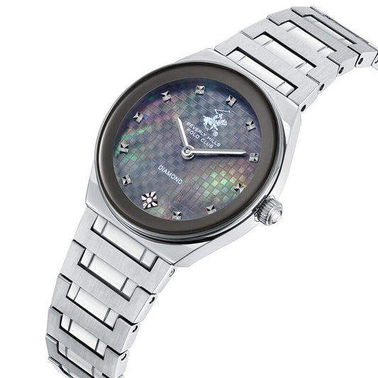 Beverly Hills Polo Club, Men's, Analog Watch, Black Dial, with Stainless Steel Band, BH-BP3866C.350