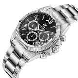 Beverly Hills Polo Club, Men's, Analog Watch, Black Dial, with Stainless Steel Band, BH-BP3874X.350