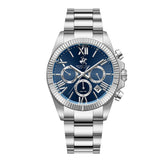 Beverly Hills Polo Club men analog watch, blue dial with silverstainless steel band, model BH-BP3874X.390, Bahrain