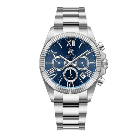 Beverly Hills Polo Club, Men's, Analog Watch, Blue Dial, with Stainless Steel Band, BH-BP3874X.390