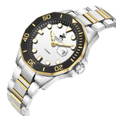 Beverly Hills Polo Club, Men's, Analog Watch, White Dial, with Stainless Steel Band, BH-BP3878X.230