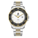 Beverly Hills Polo Club, Men's, Analog Watch, White Dial, with Stainless Steel Band, BH-BP3878X.230
