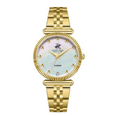Beverly Hills Polo Club, Men's, Analog Watch, Gold Dial, with Stainless Steel Band, BH-BP3881X.120