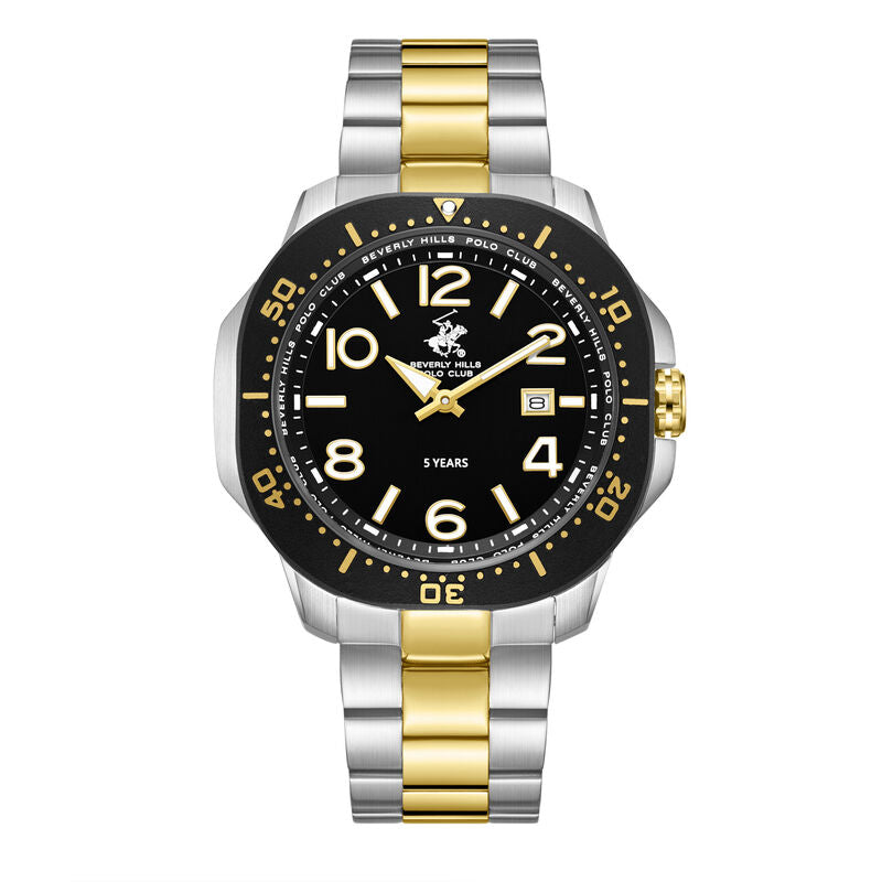 Beverly Hills Polo Club, Men's, Analog Watch, Black Dial, with Stainless Steel Band, BH-BP3884X.350