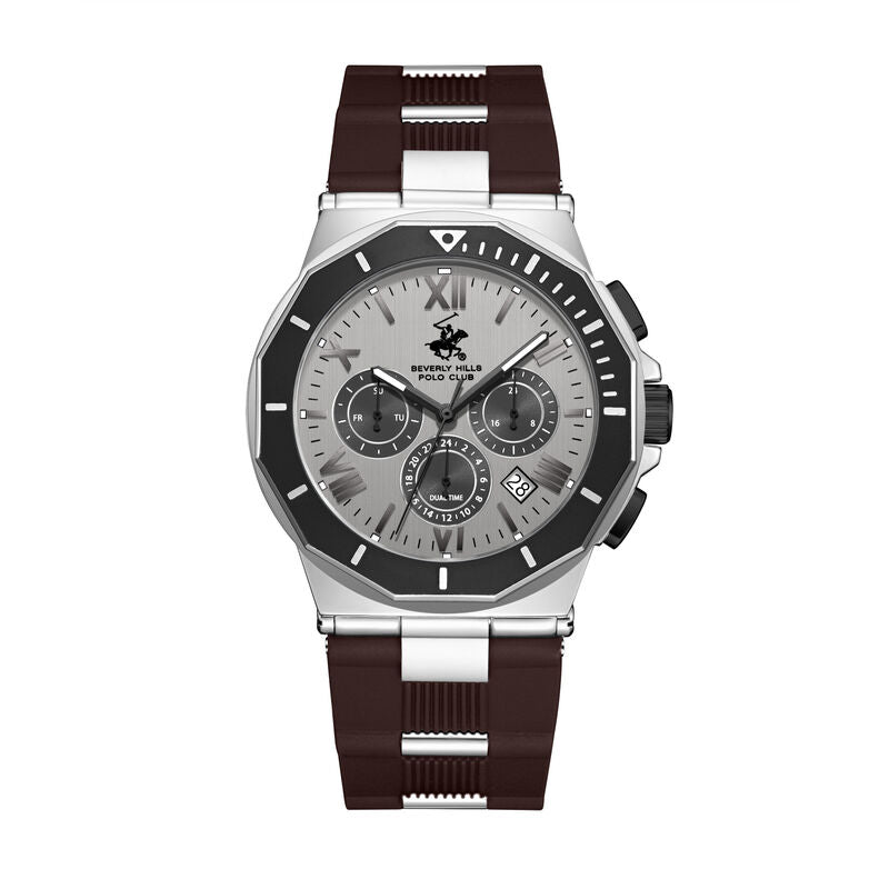 Beverly Hills Polo Club, Men's, Analog Watch, Brown Dial, with Silicone Band, BH-BP3887X.361