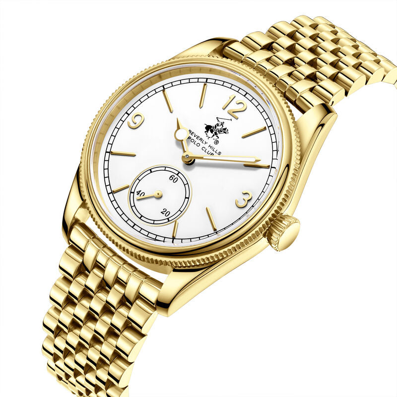 Beverly Hills Polo Club, Men's, Analog Watch, Gold Dial, with Stainless Steel Band, BH-BP3890X.130