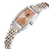Beverly Hills Polo Club Women's Diamond Accent Analog Watch with L.R.Gold Dial and Silver and Rose Gold Stainless Steel Band, BP3892C.500