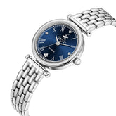 Beverly Hills Polo Club Women's Diamond Accent Analog Watch with Dark Blue Dial and Silver Stainless Steel Band, BP3894X.390