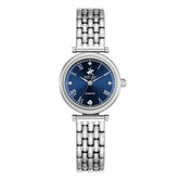Beverly Hills Polo Club Women's Diamond Accent Analog Watch with Dark Blue Dial and Silver Stainless Steel Band, BP3894X.390