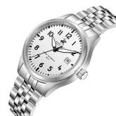 Beverly Hills Polo Club Men's Automatic Watch with Silver Dial and Silver Stainless Steel Band, BP3900X.330