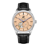 Beverly Hills Polo Club Men's Automatic Watch with Salmon Dial and Black Leather Band, BP3901X.301