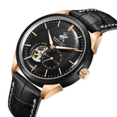 Beverly Hills Polo Club Men's Automatic Watch with Black Dial and Black Leather Band, BP3901X.551