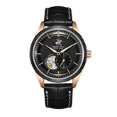 Beverly Hills Polo Club Men's Automatic Watch with Black Dial and Black Leather Band, BP3901X.551