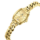 Beverly Hills Polo Club Women's Diamond Accent Analog Watch with Light Champagne Dial and Gold Stainless Steel Band, BP3902C.110