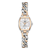 Beverly Hills Polo Club Women's Diamond Accent Analog Watch with White Mother of Pearl Dial and Silver and Rose Gold Stainless Steel Band, BP3902C.520