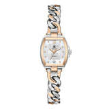 Beverly Hills Polo Club Women's Diamond Accent Analog Watch with White Mother of Pearl Dial and Silver and rose-gold-111 Stainless Steel Band, BP3902C.520