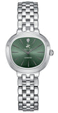 Beverly Hills Polo Club Women's Diamond Accent Analog Watch with Green Dial and Silver Stainless Steel Band, BP3903C.300