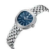 Beverly Hills Polo Club Women's Diamond Accent Analog Watch with Dark Blue Dial and Silver Stainless Steel Band, BP3903C.390