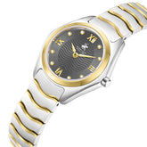 Beverly Hills Polo Club Women's Analog Watch with Grey Dial and Silver and Gold Stainless Steel Band, BP3904C.260