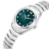 Beverly Hills Polo Club Women's Analog Watch with Dark Blue Dial and Silver Stainless Steel Band, BP3904C.390