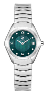 Beverly Hills Polo Club Women's Analog Watch with Dark Blue Dial and Silver Stainless Steel Band, BP3904C.390